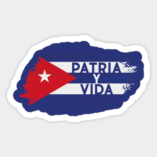 Patria y Vida SOS Cuba Freedom for Cuba Cuba Libre Sticker